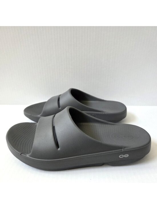 Oofos Ooahh Slide Sandals Mens 11 Gray Recovery Comfort Shoes Womens 13 main image 6